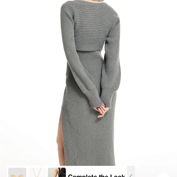 Gray Cider Sweater Dress - Picture 3 of 6